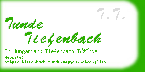 tunde tiefenbach business card